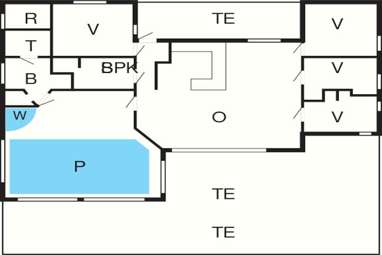 8 persoons vakantie huis in Løkken-Plattegrond