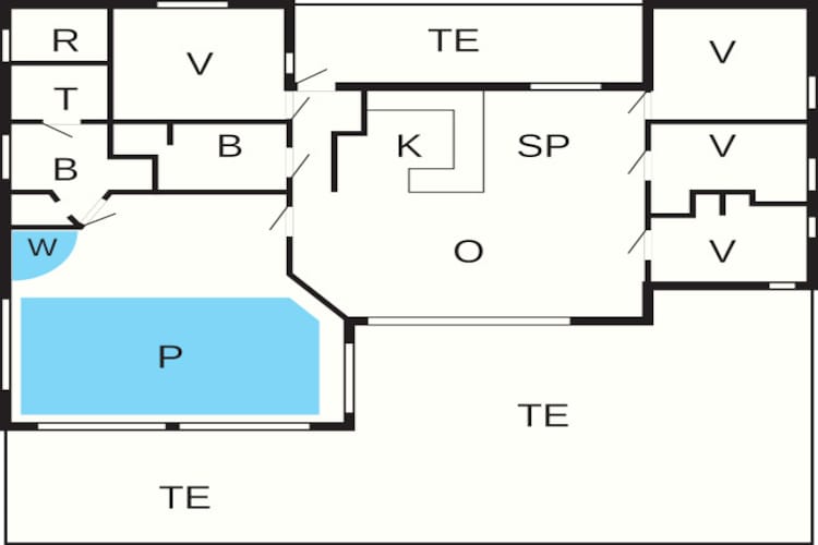 8 persoons vakantie huis in Løkken-Plattegrond