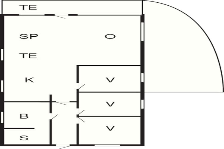Zeezijde Cottage met Sauna-By Traum-Plattegrond