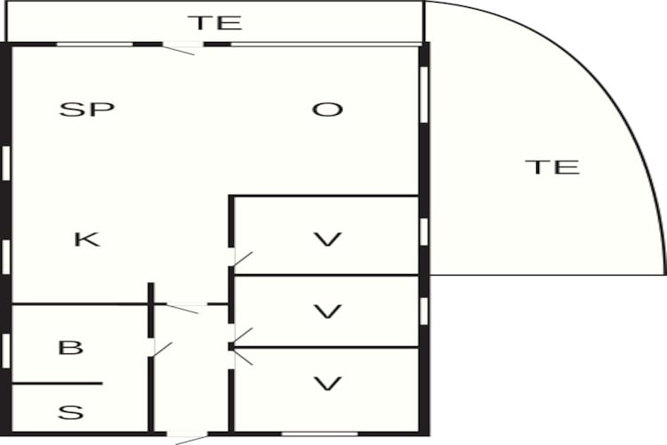 Zeezijde Cottage met Sauna-By Traum-Plattegrond