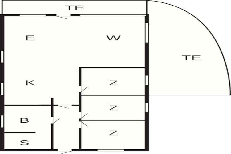 Zeezijde Cottage met Sauna-By Traum-Plattegrond