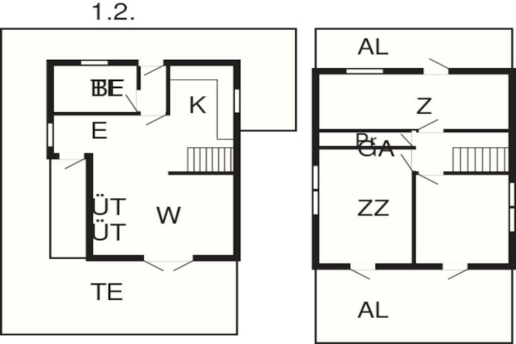 Afgelegen vakantiehuis bij Ordrup Naes-By Traum-Plattegrond