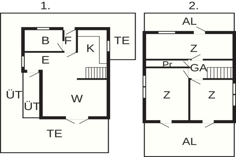 Afgelegen vakantiehuis bij Ordrup Naes-By Traum-Plattegrond
