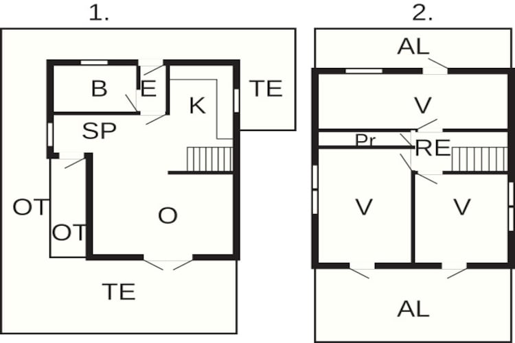 Afgelegen vakantiehuis bij Ordrup Naes-By Traum-Plattegrond