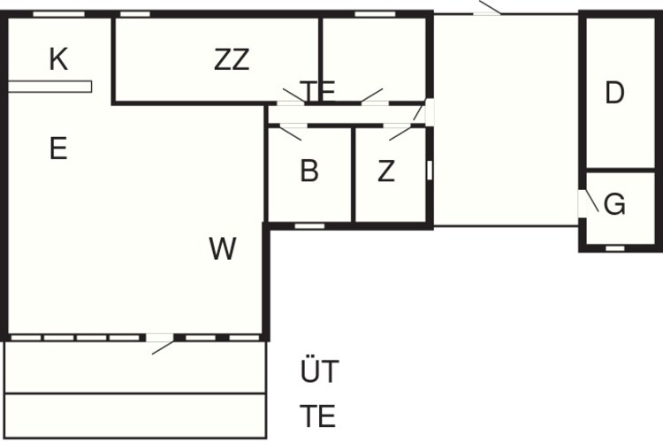 Rustig huisje toevluchtsoord in Lokken-By Traum-Plattegrond