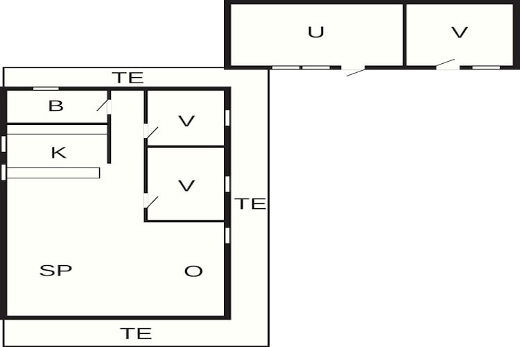 Lichte huisje bij de Lagune-By Traum-Plattegrond