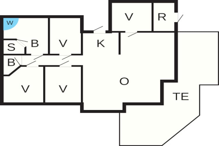 8 person holiday home in Væggerløse - Floor plan