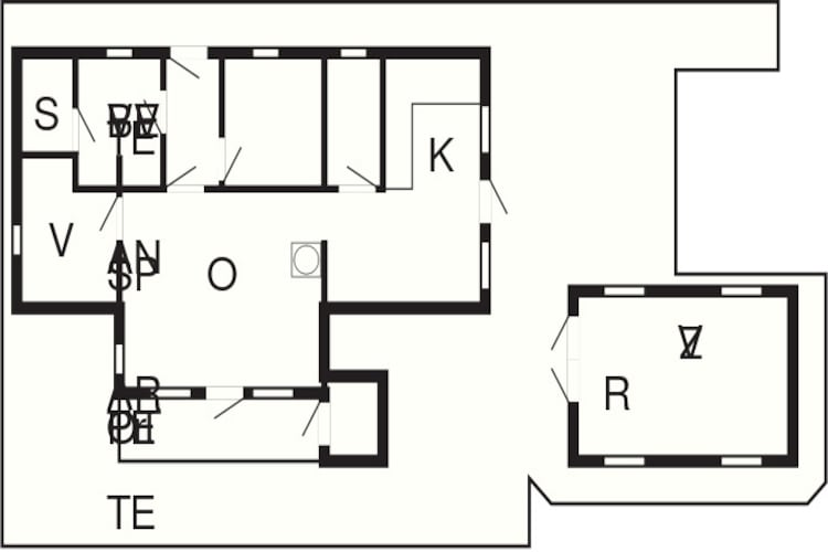 8 persoons vakantie huis in Henne-Plattegrond
