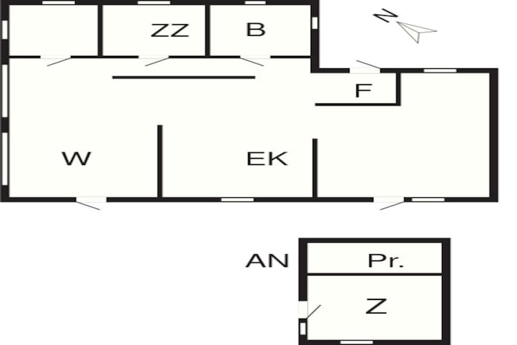 Maison de vacances pour 8 a Holbæk-Plan d'étage