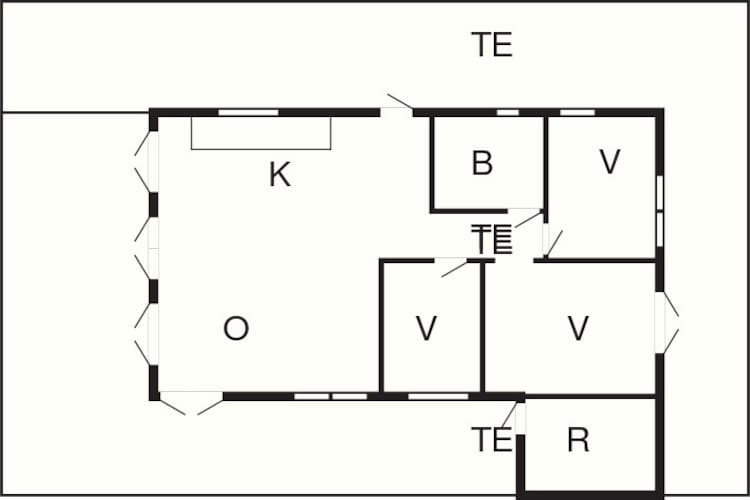 6 person holiday home in Idestrup-Floor plan