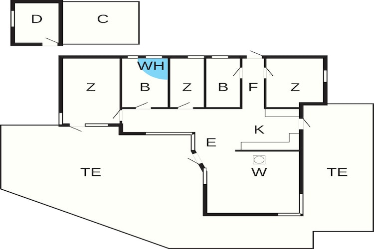 8 persoons vakantie huis in Ålbæk-Plattegrond