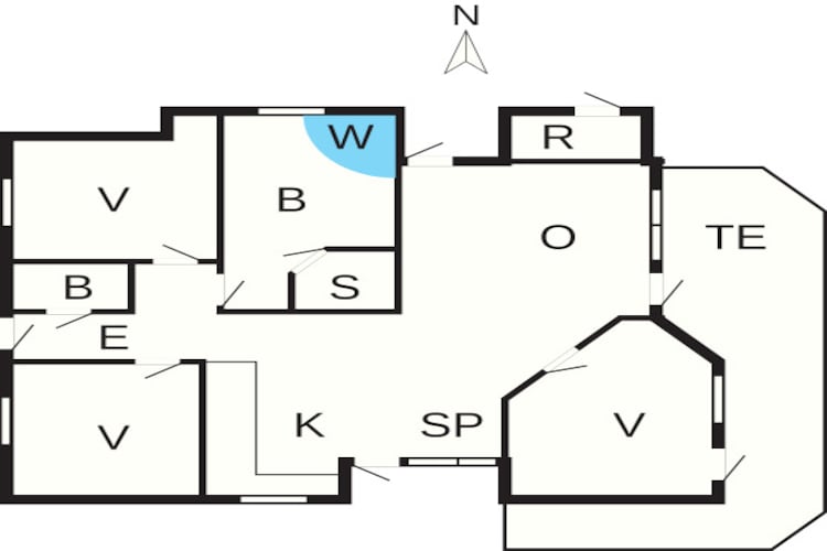 Rustig toevluchtsoord in Thorsminde-By Traum-Plattegrond