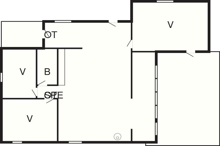 6 Personen Ferienhaus in Væggerløse-Grundriss