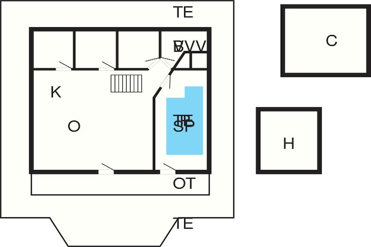 8 persoons vakantie huis in Skals-Plattegrond