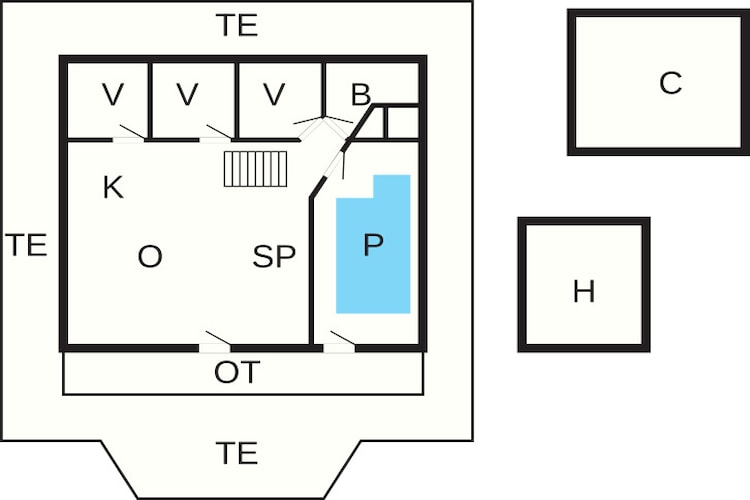 8 persoons vakantie huis in Skals-Plattegrond