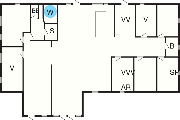 14 persoons vakantie huis in Glesborg-Plattegrond