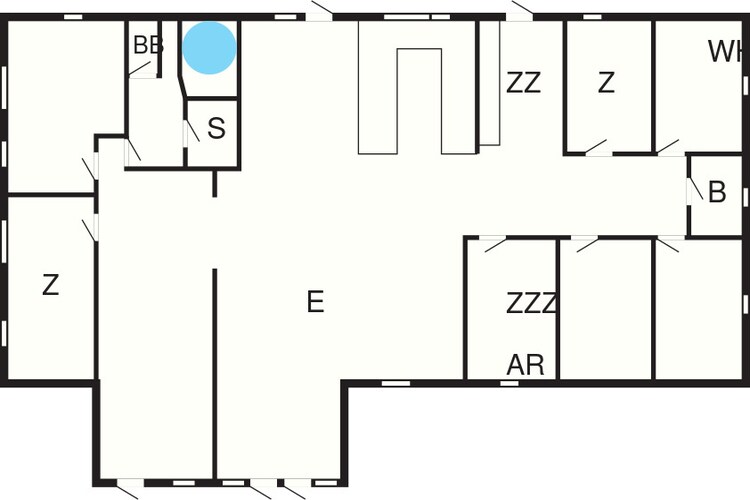 14 persoons vakantie huis in Glesborg-Plattegrond