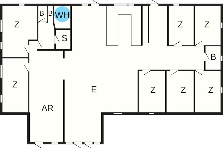 14 persoons vakantie huis in Glesborg-Plattegrond