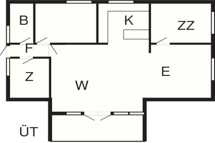 Afgelegen oase bij Kvie-meer-By Traum-Plattegrond
