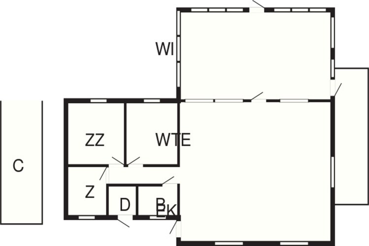 6 persoons vakantie huis in Væggerløse-Plattegrond