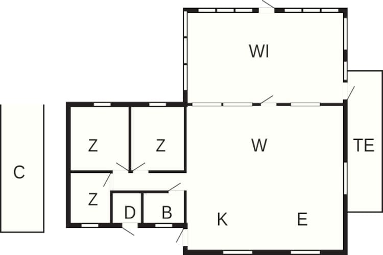 6 persoons vakantie huis in Væggerløse-Plattegrond