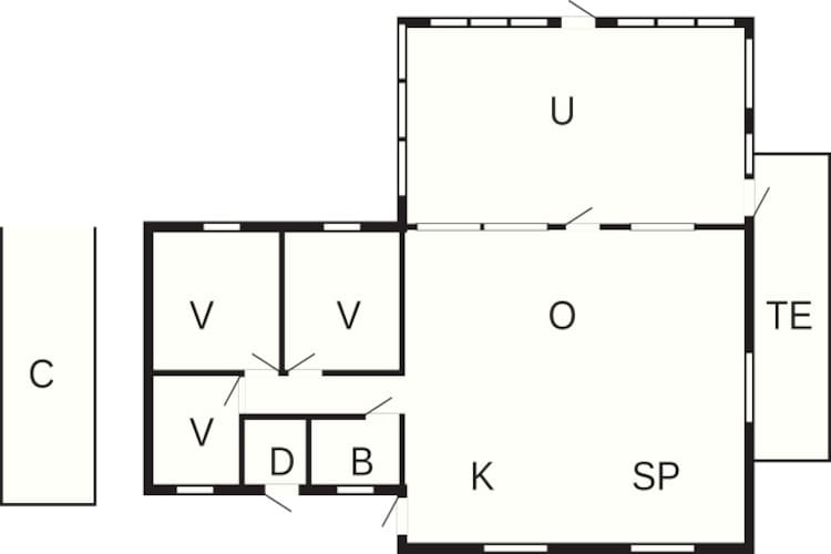 6 persoons vakantie huis in Væggerløse-Plattegrond