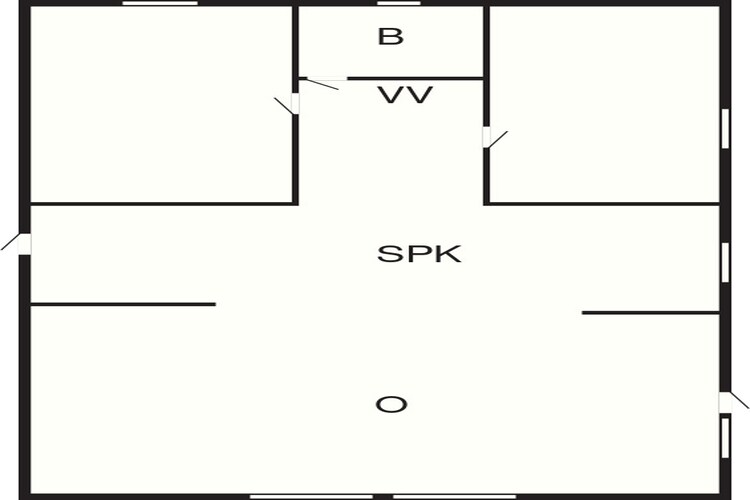 Retro Strandverblijf in Gedesby-By Traum-Plattegrond