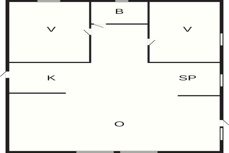 Retro Strandverblijf in Gedesby-By Traum-Plattegrond