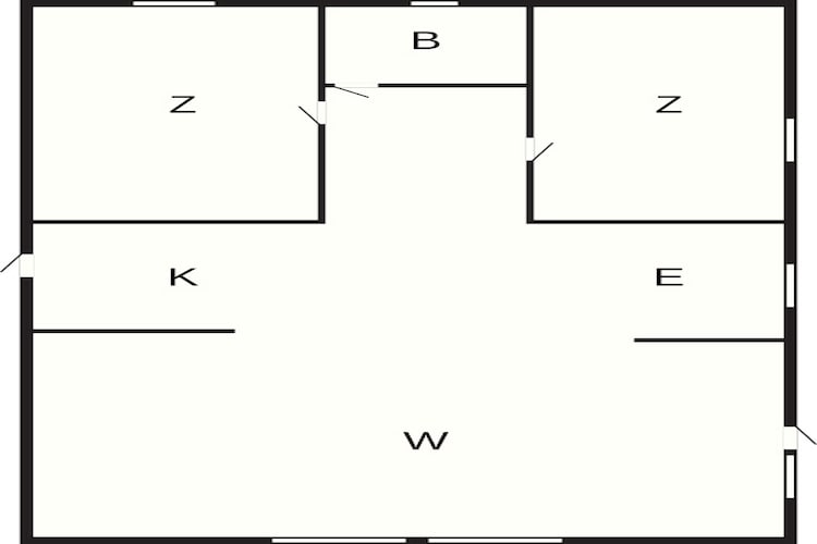 Retro Strandverblijf in Gedesby - Plattegrond
