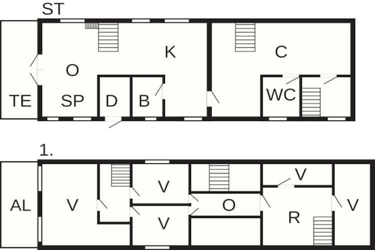 10 persoons vakantie huis in Fur-Plattegrond