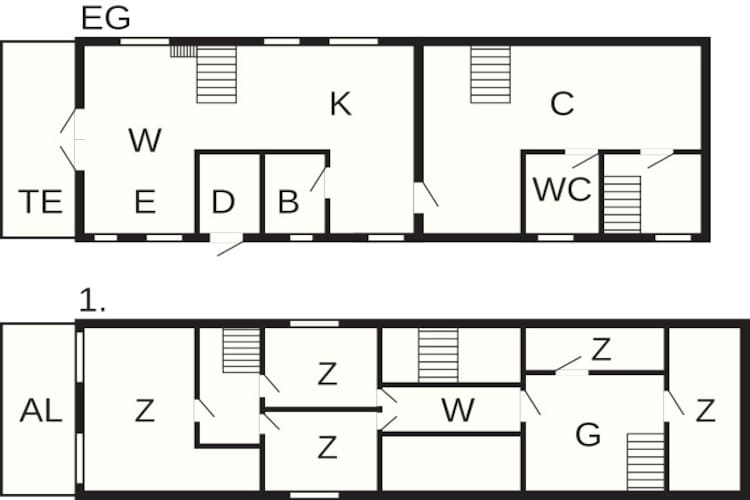 10 persoons vakantie huis in Fur-Plattegrond