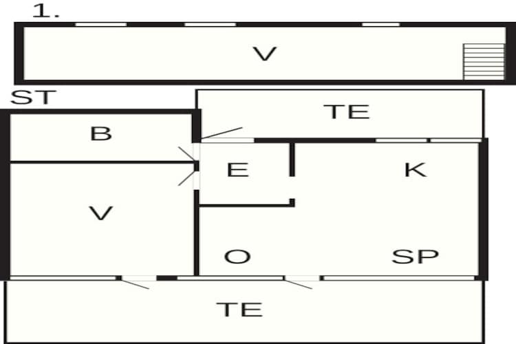 Moderne Oase in Marielyst-By Traum-Plattegrond