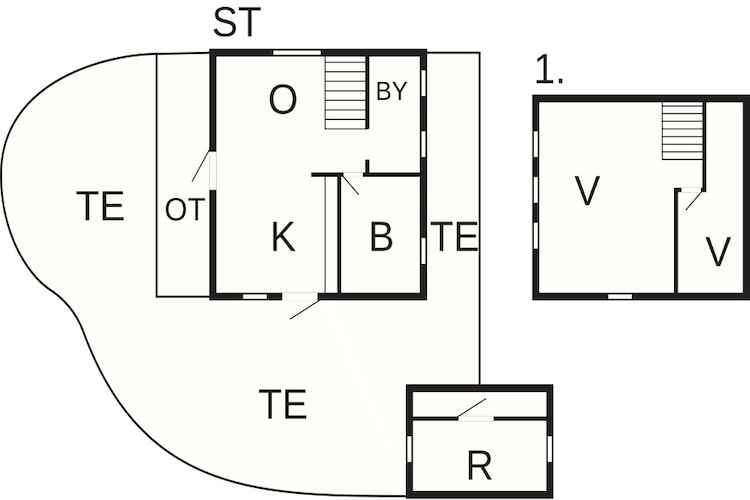 Maison de vacances pour 6 a Rømø-Plan