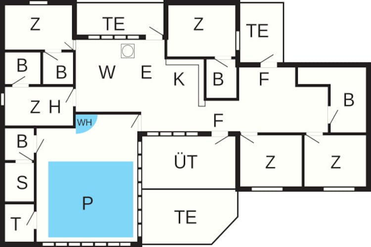 14 persoons vakantie huis in Sæby-Plattegrond