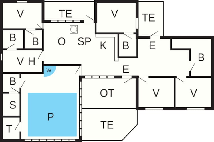 14 persoons vakantie huis in Sæby-Plattegrond