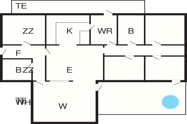 Maison de vacances pour 9 a Rømø-Plan d'étage