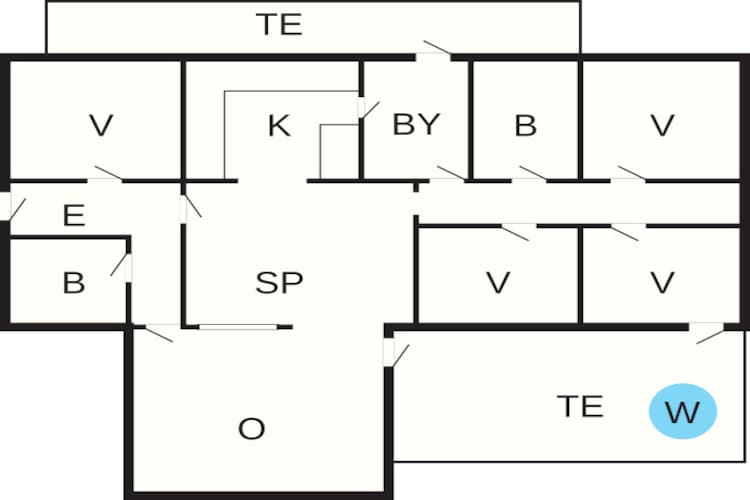 9 persoons vakantie huis in Rømø-Plattegrond