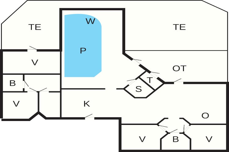 10 persoons vakantie huis in Tisvildeleje-Plattegrond