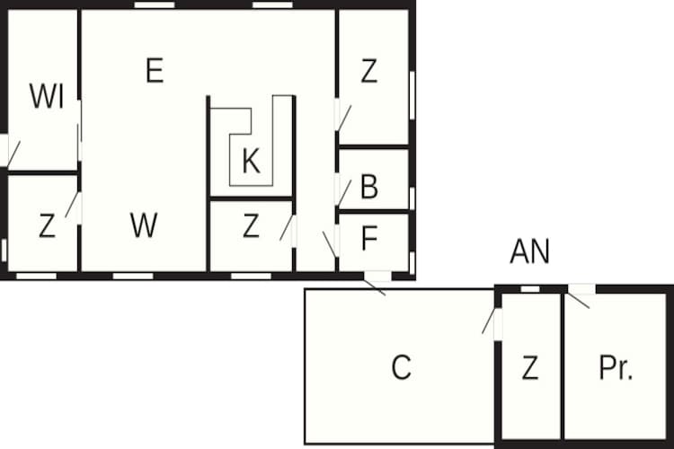 Ruim toevluchtsoord in Marielyst-By Traum - Plattegrond