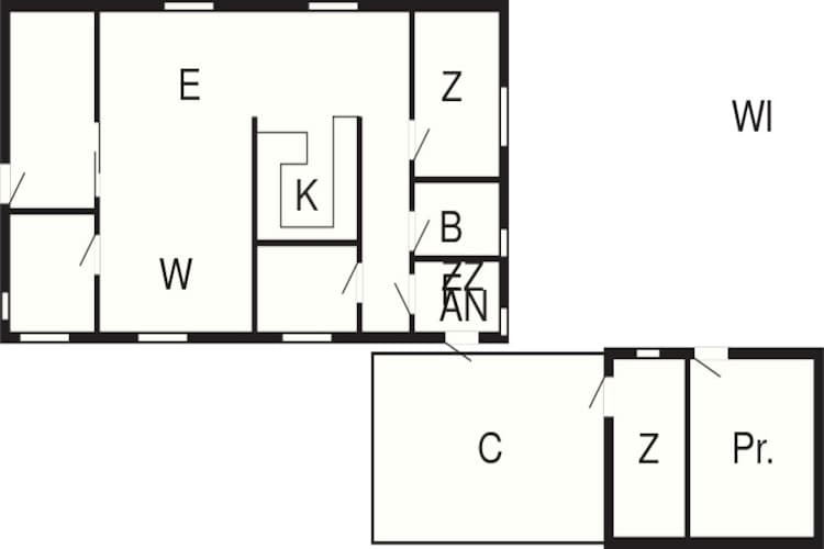 Ruim toevluchtsoord in Marielyst-By Traum - Plattegrond
