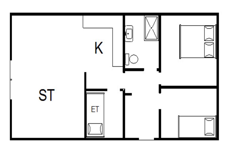 6 persoons vakantie huis in Tarm-Plattegrond