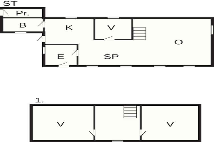 Gezellig kusthuisje bij Jegindo-By Traum-Plattegrond