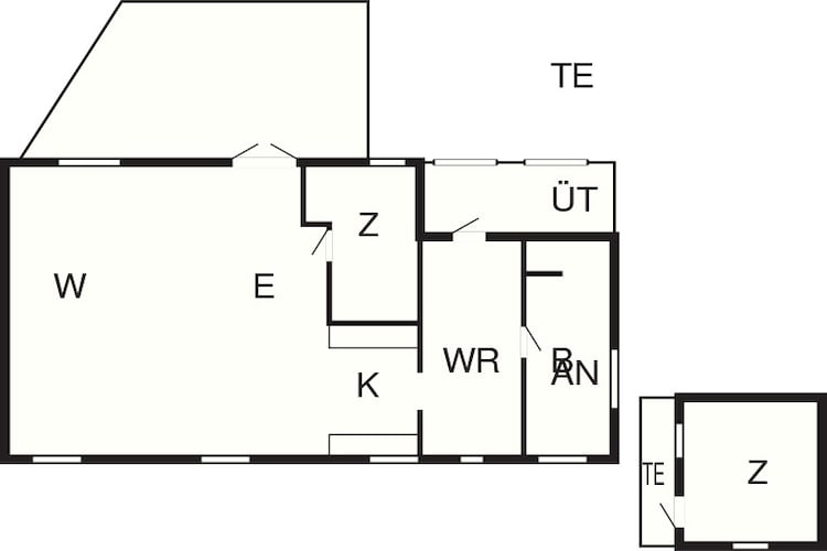 Maison de vacances pour 6 a Jægerspris-Plan d'étage