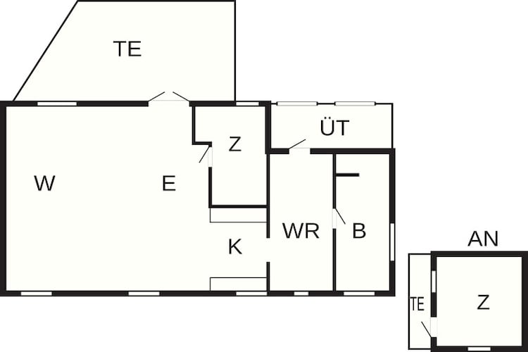 Maison de vacances pour 6 a Jægerspris - Plan
