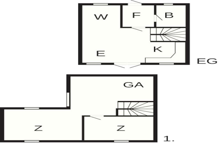 4 room,2 levels - Plattegrond