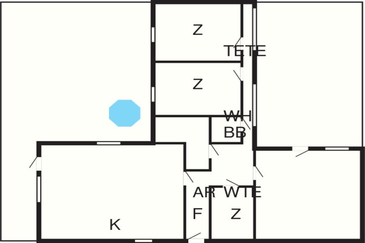 8 persoons vakantie huis in Væggerløse-Plattegrond