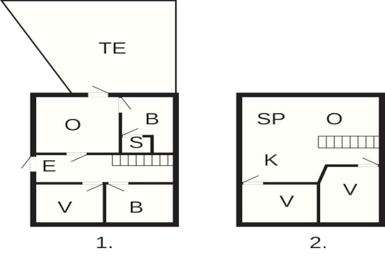 Maison de vacances pour 6 a BØMLO-Plan d'étage
