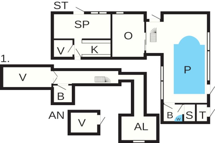8 persoons vakantie huis in Hals-Plattegrond