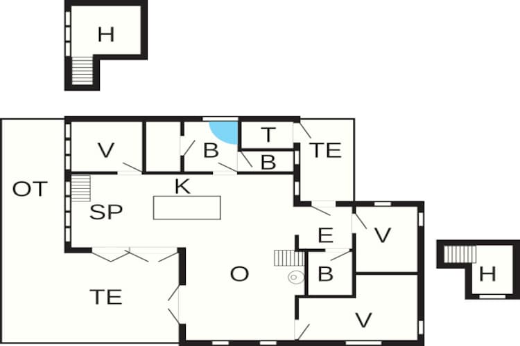 10 Personen Ferienhaus in Ebeltoft - Grundriss