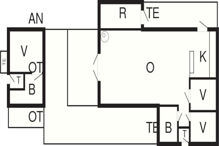 Maison de vacances pour 7 a Blokhus-Plan d'étage